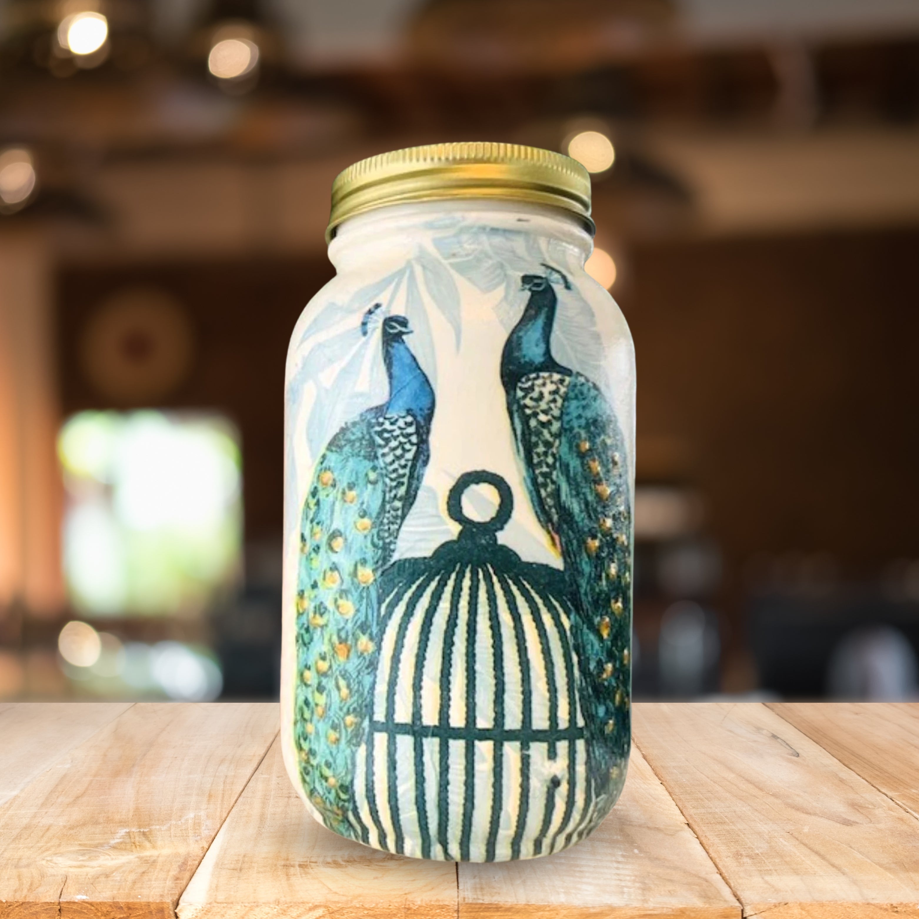 Personalized 32 Oz Mason Jar with Lid – Handcrafted Kitchen Storage Jar