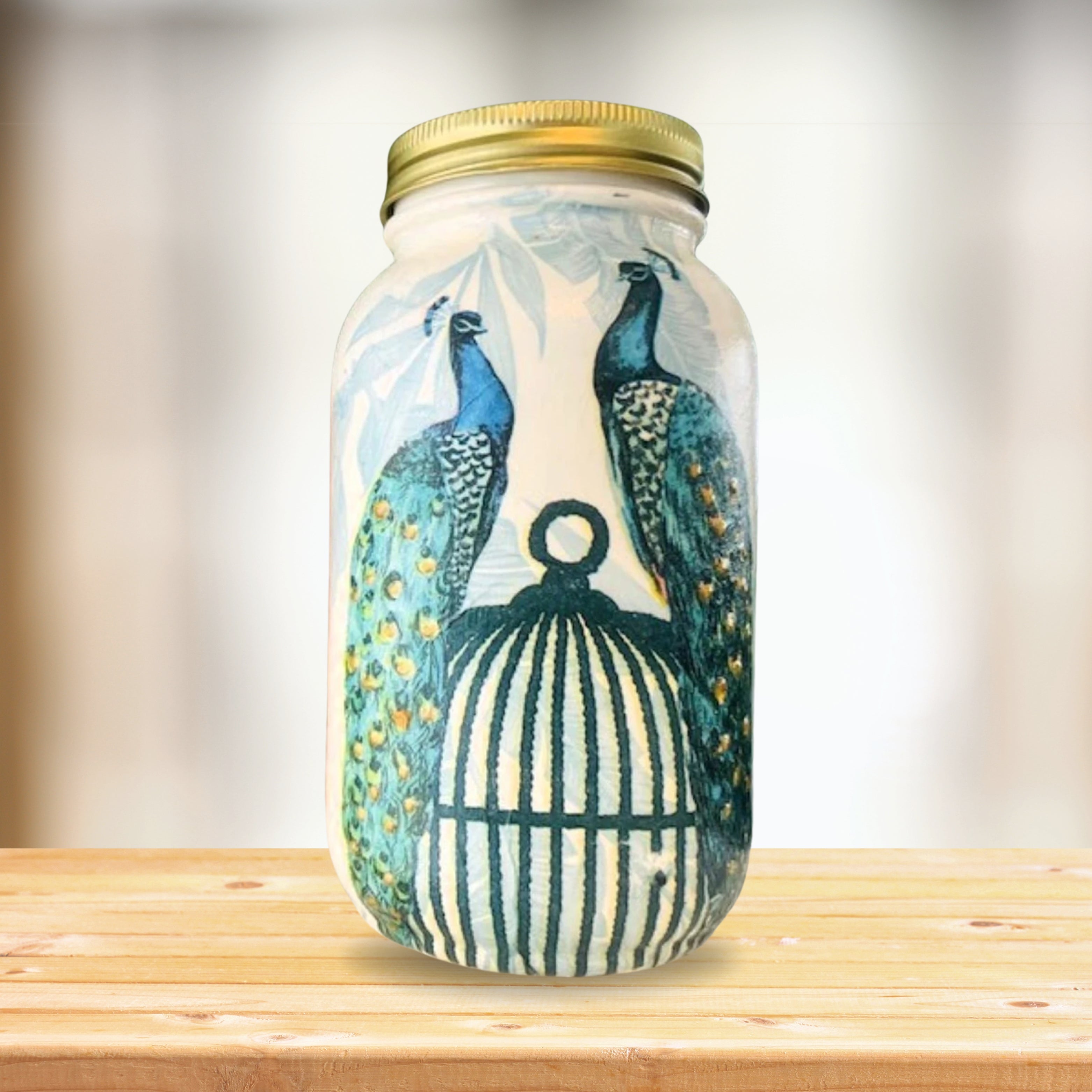 Personalized 32 Oz Mason Jar with Lid – Handcrafted Kitchen Storage Jar