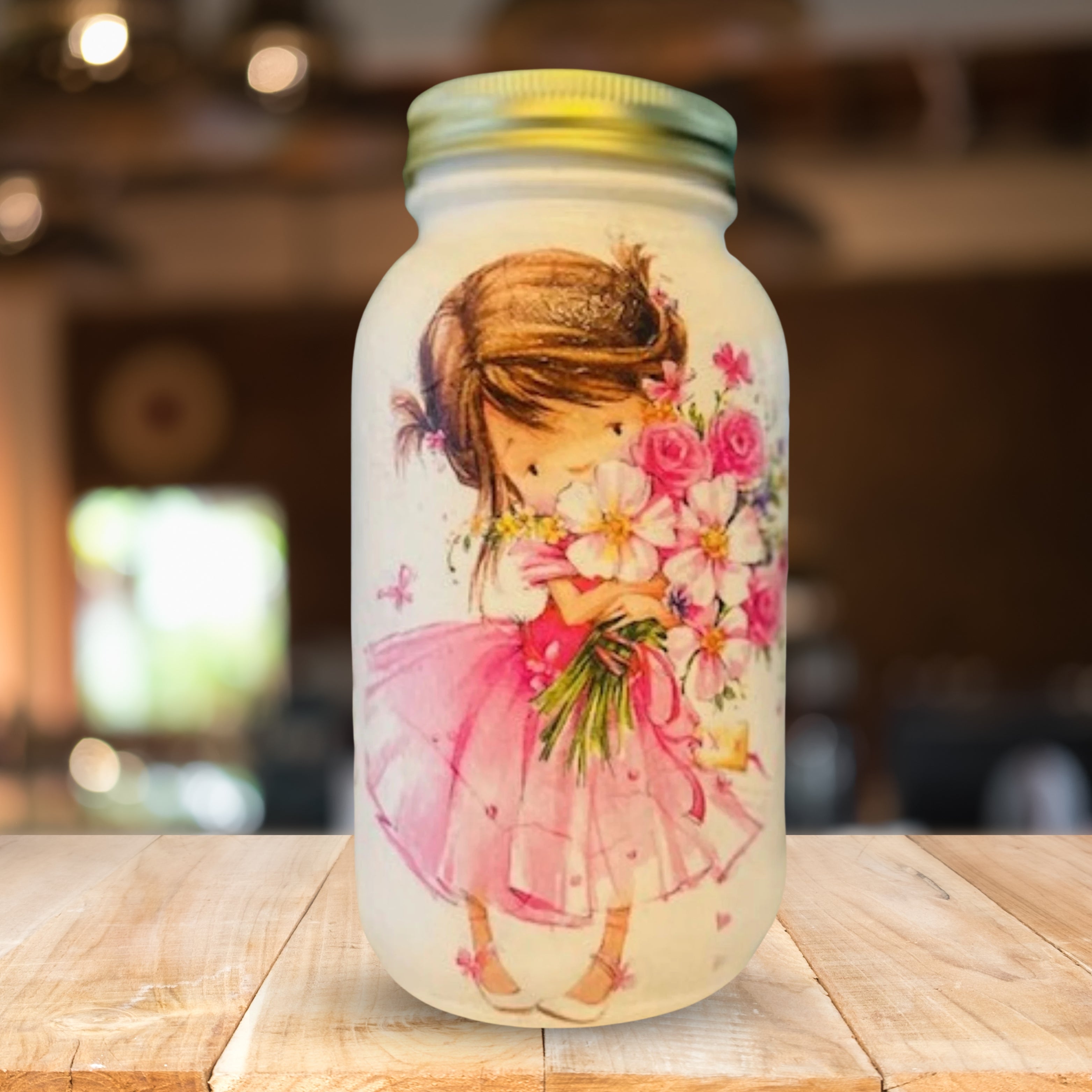 Handcrafted 32 Oz Mason Jar – Rustic Glass Jar for Home Decor