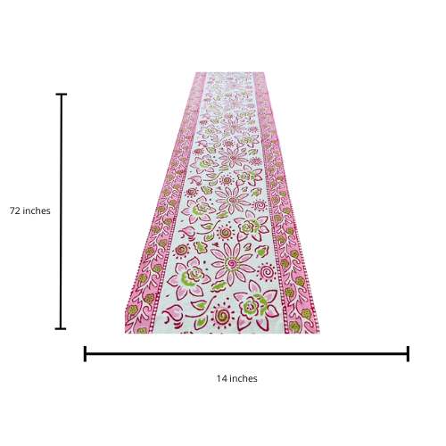Cotton Block Printing Table Runner