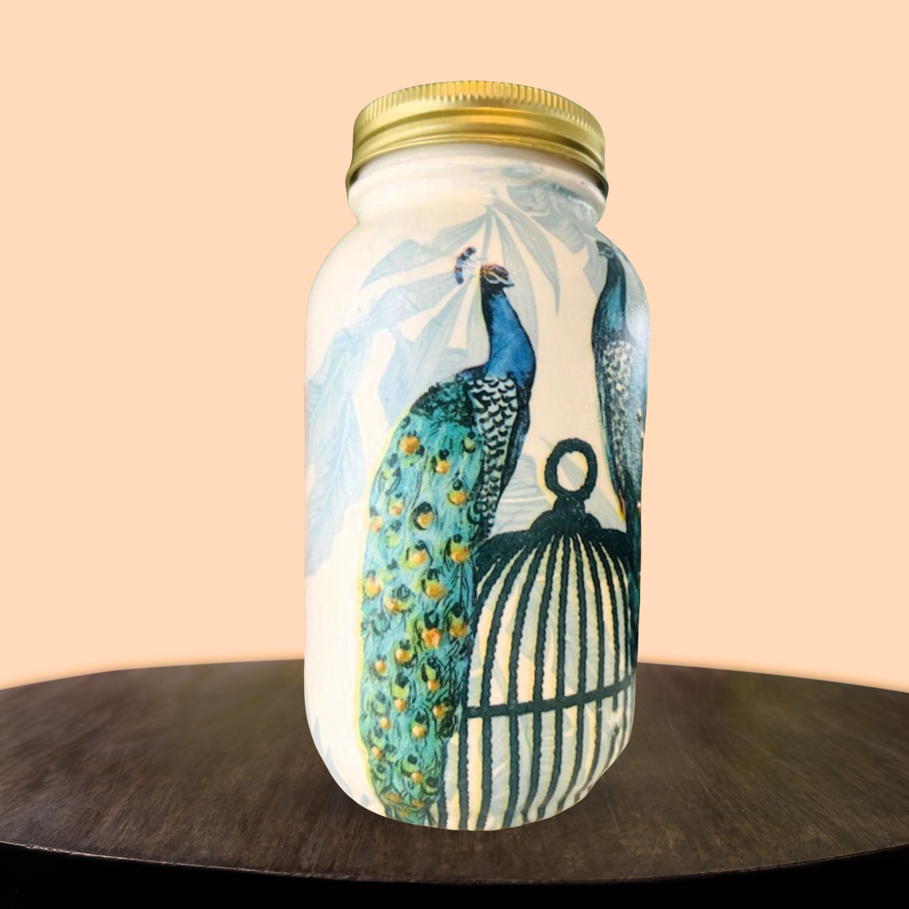 Personalized 32 Oz Mason Jar with Lid – Handcrafted Kitchen Storage Jar