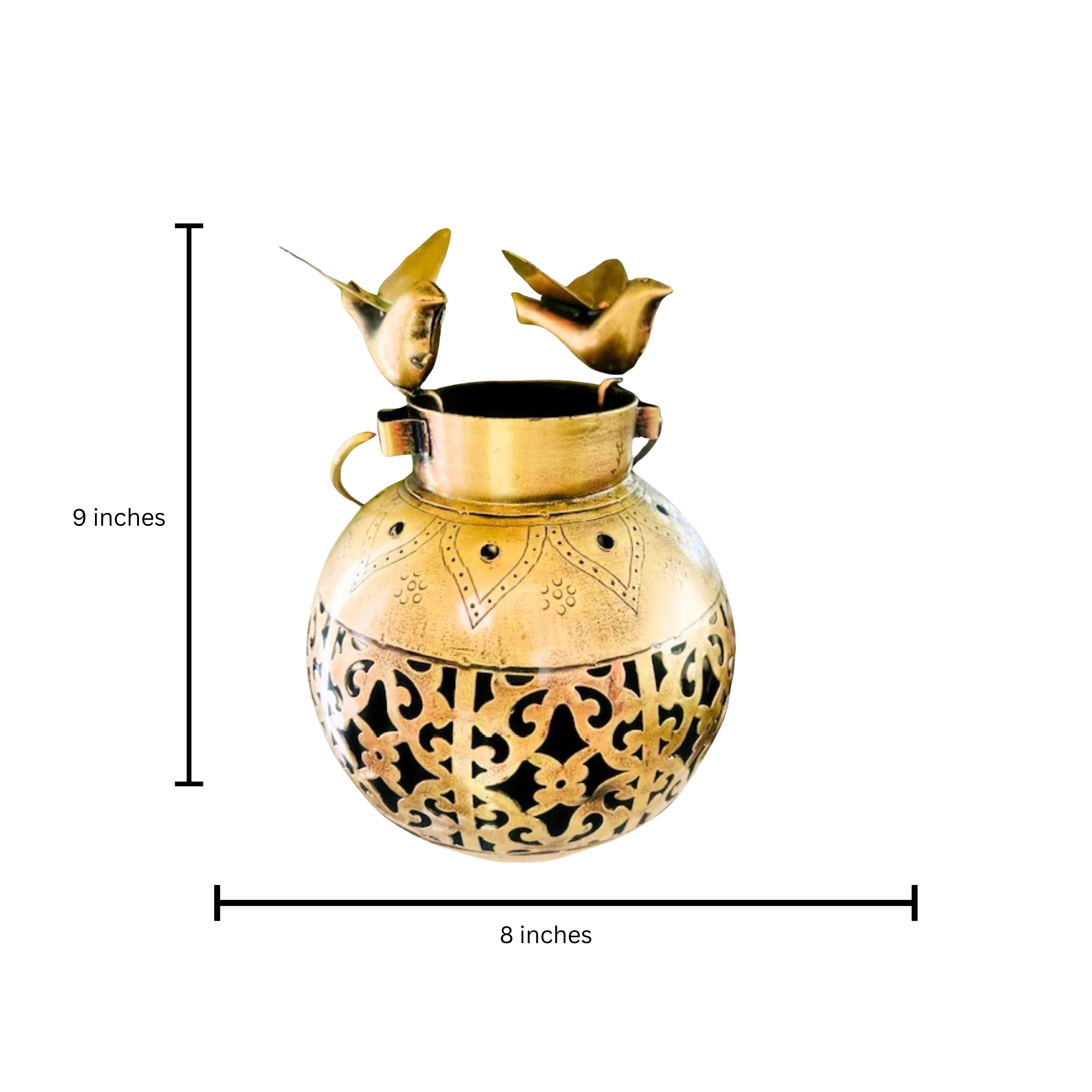 Hanging metal tealight holder