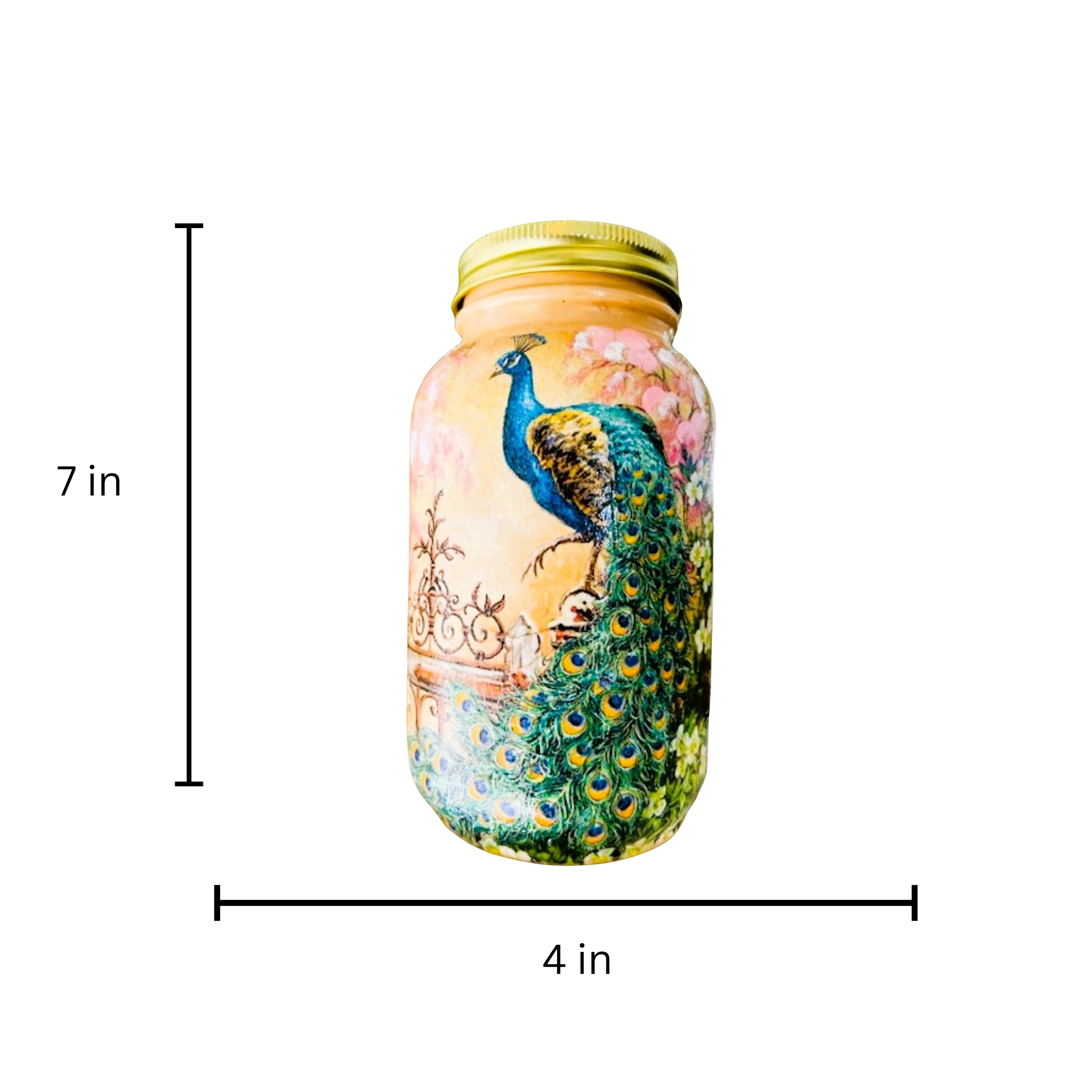 Customizable 32 Oz Mason Jar – Handmade Rustic Jar for Weddings & Parties