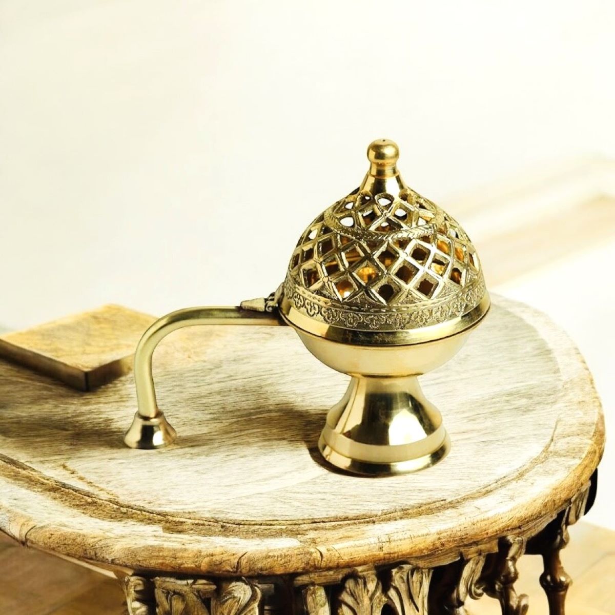 Handcrafted Brass Incense Holder