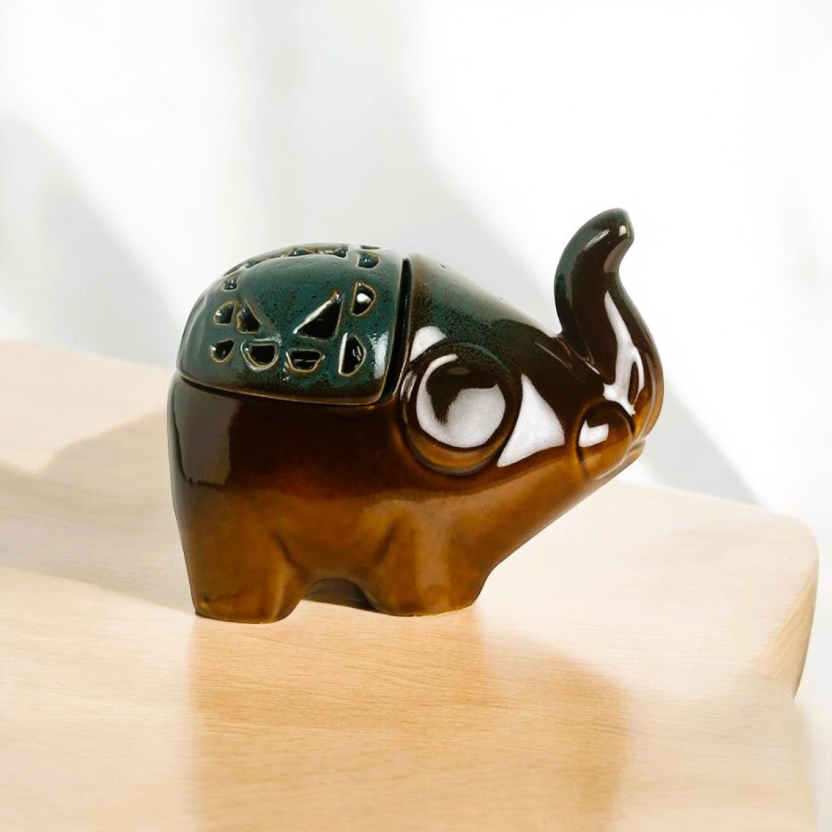 Mini Ceramic Elephant Tea Light Holder