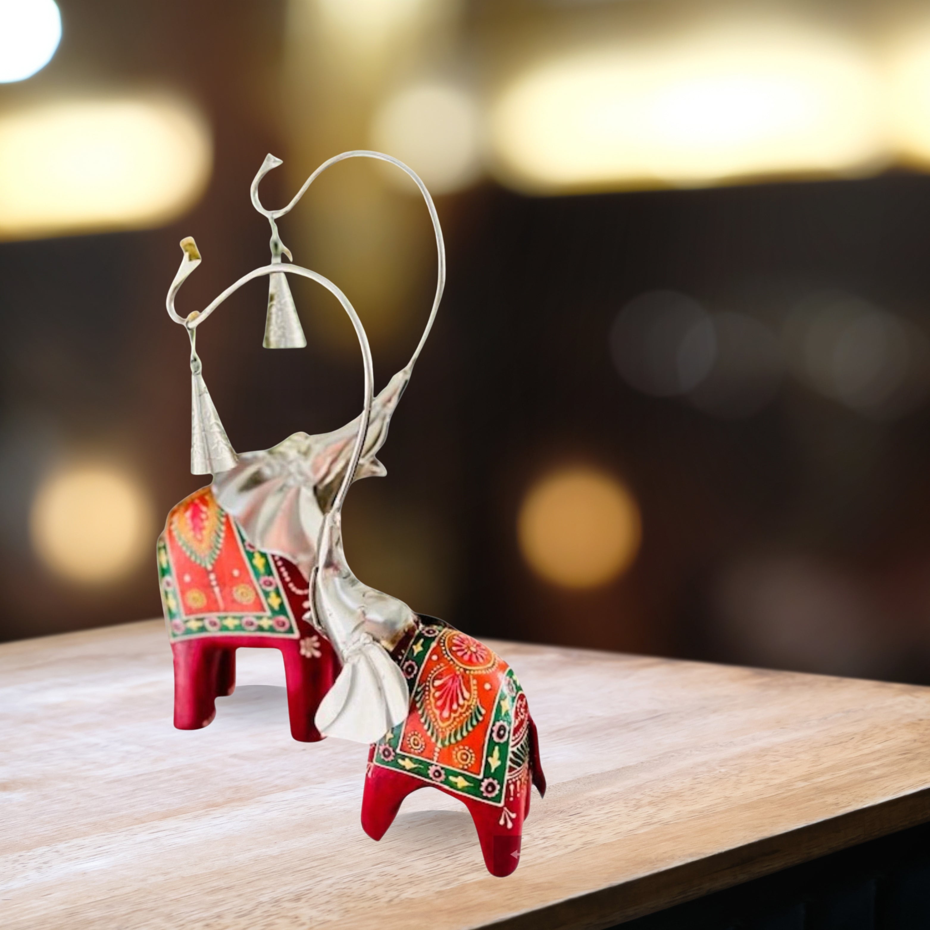 Wooden elephant decor ( set of 2)
