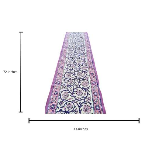 Cotton Block Printing Table Runner