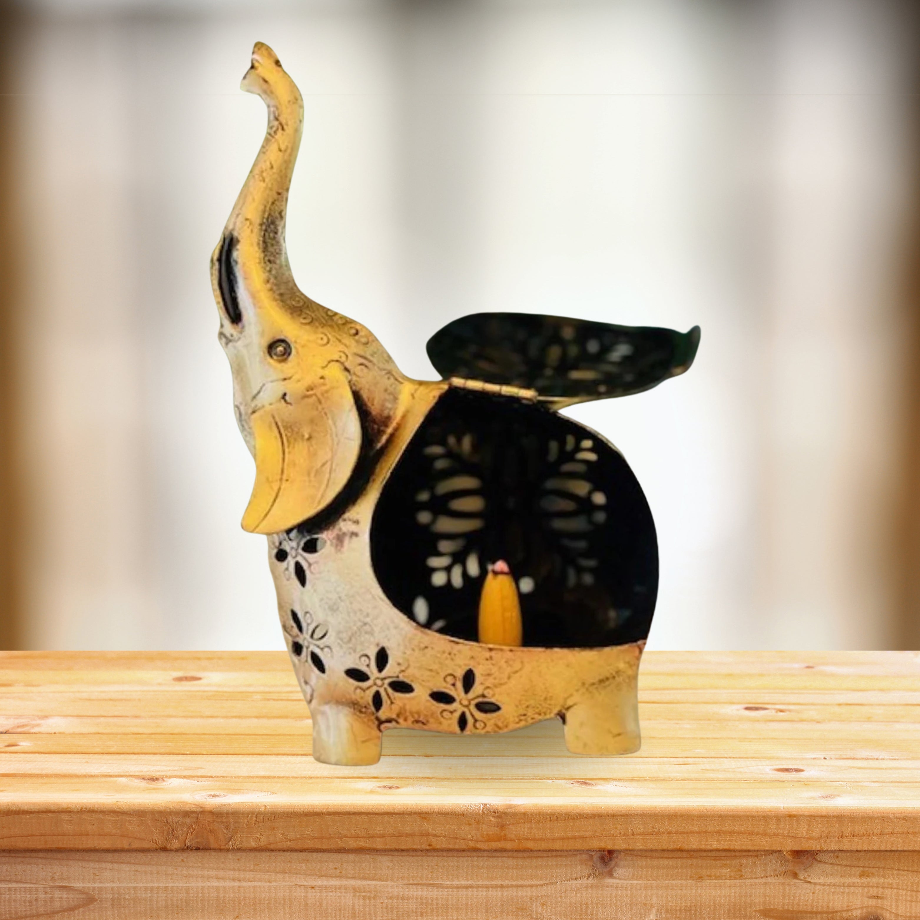 Elephant tealight and incense holder