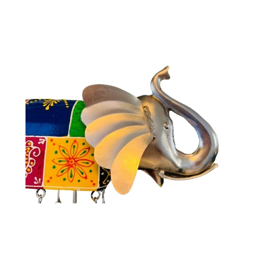 Metal bell elephant decor