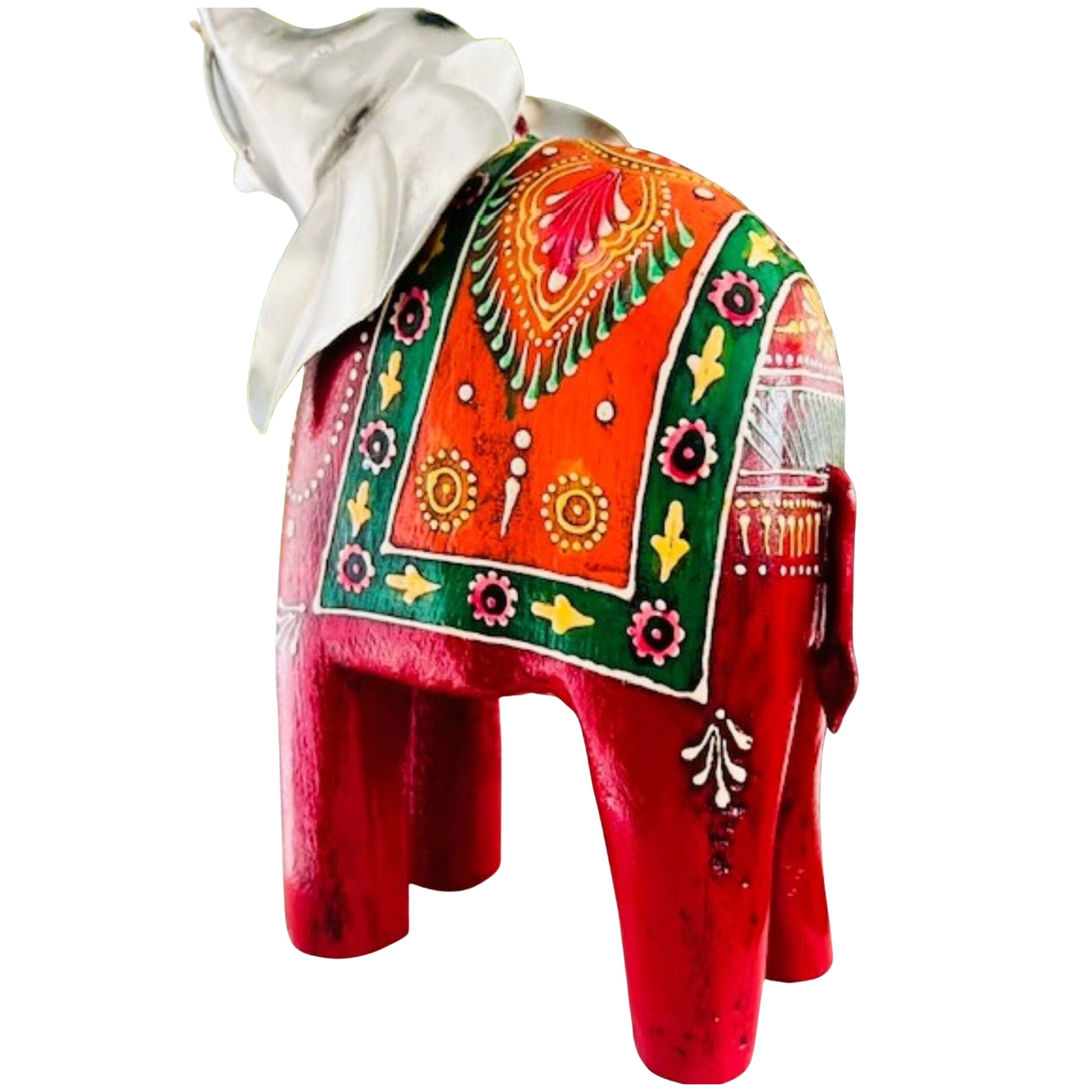 Wooden elephant decor ( set of 2)