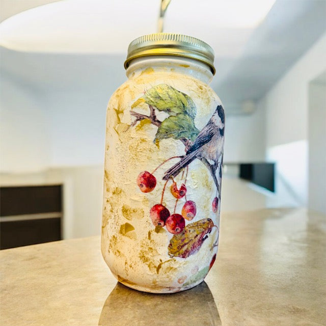 Handcrafted 32 Oz Mason Jar for Rustic Home Decor, Gifts, and Storage