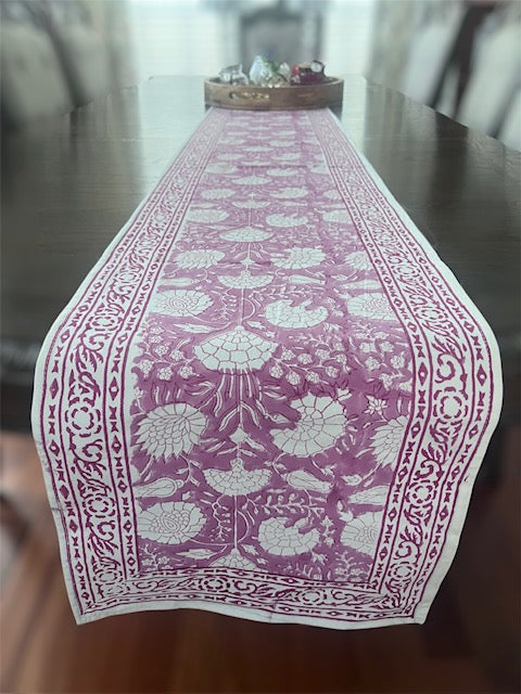 Cotton Block Printing Table Runner