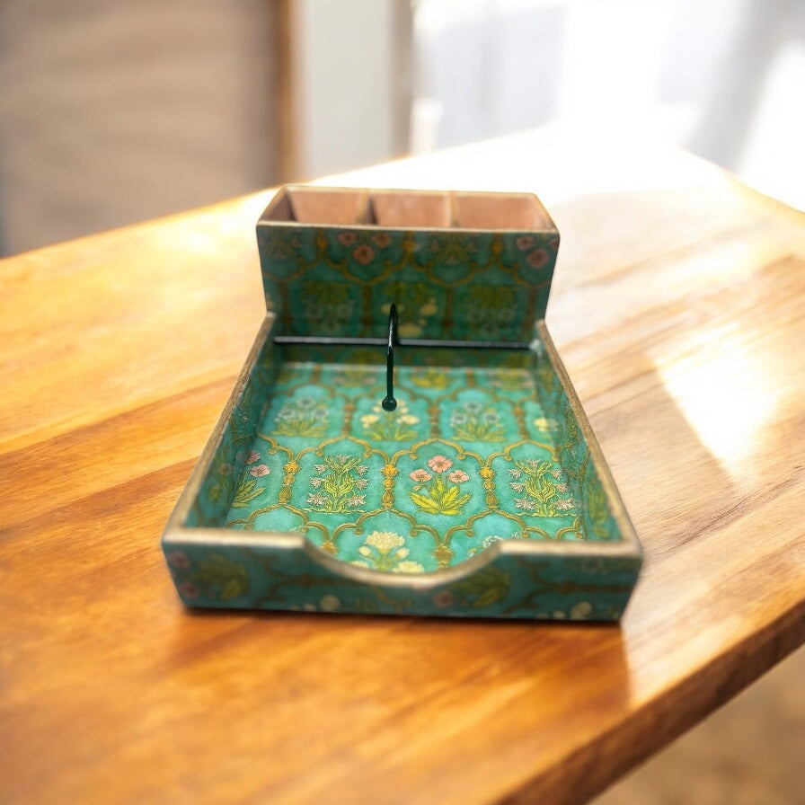 Handcrafted Wooden Cutlery and Napkin Holder