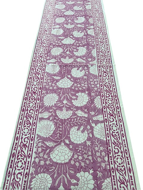 Cotton Block Printing Table Runner