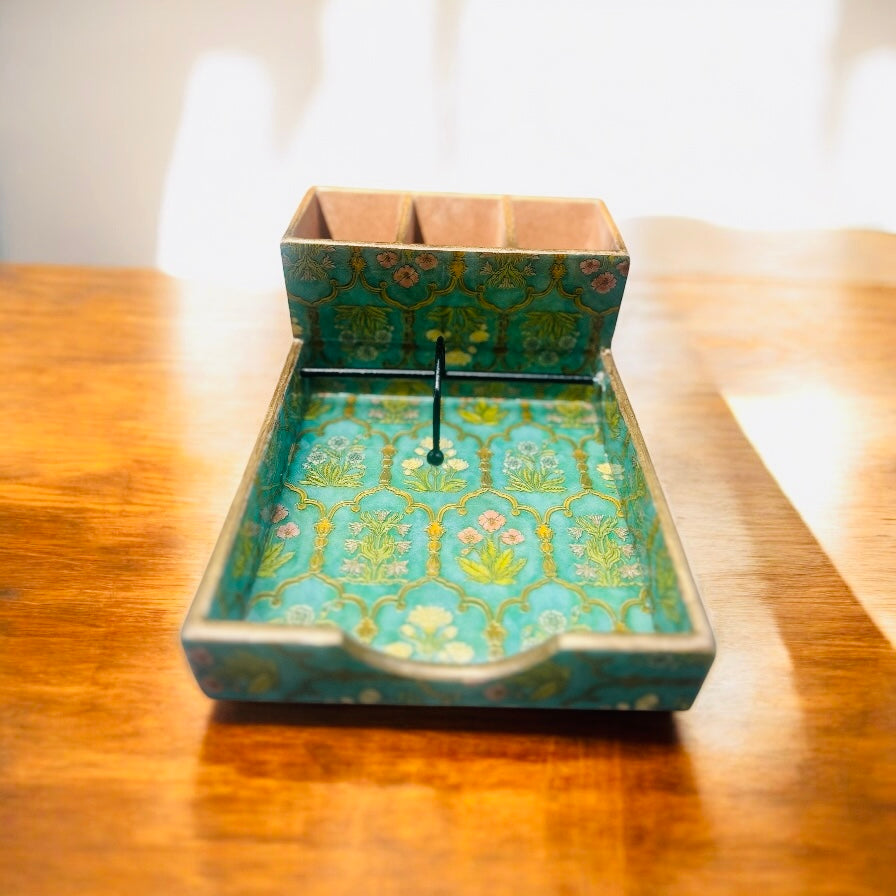 Handcrafted Wooden Cutlery and Napkin Holder