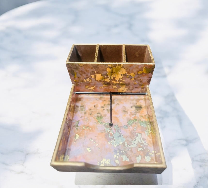 Handcrafted Wooden Cutlery and Napkin Holder