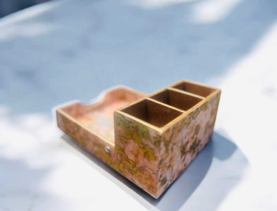 Handcrafted Wooden Cutlery and Napkin Holder