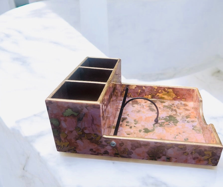 Handcrafted Wooden Cutlery and Napkin Holder