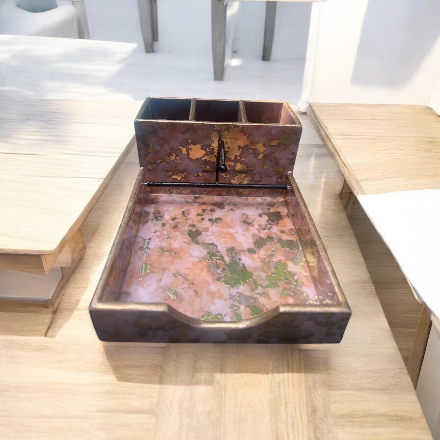 Handcrafted Wooden Cutlery and Napkin Holder