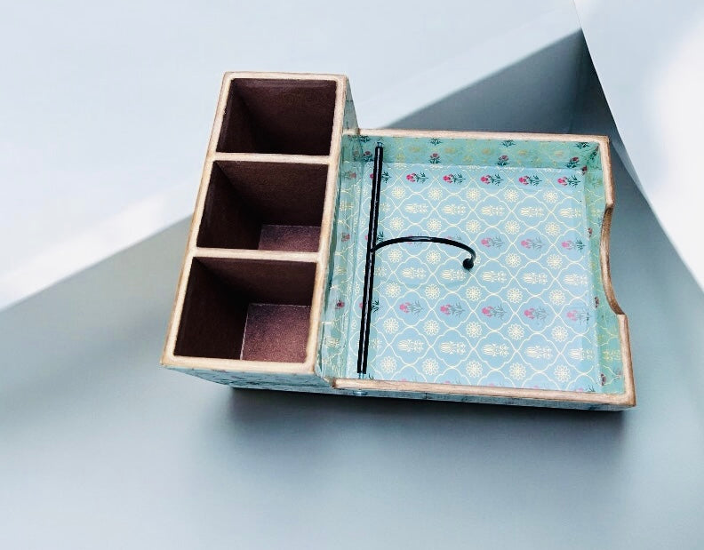 Handcrafted Wooden Cutlery and Napkin Holder