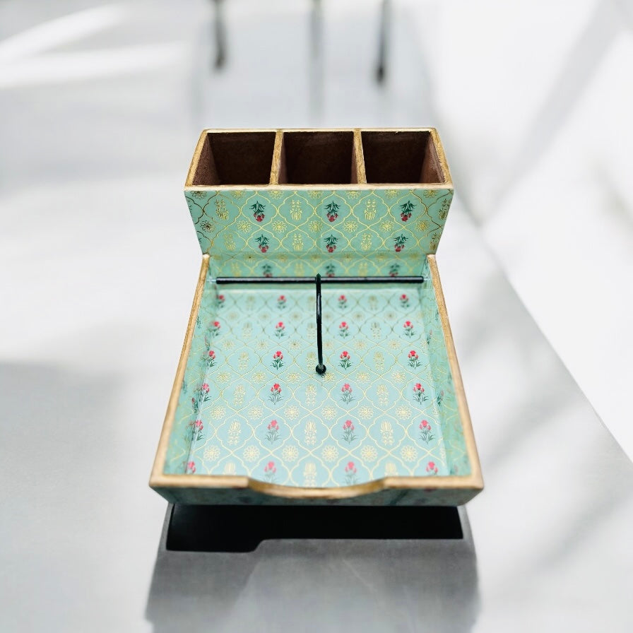 Handcrafted Wooden Cutlery and Napkin Holder