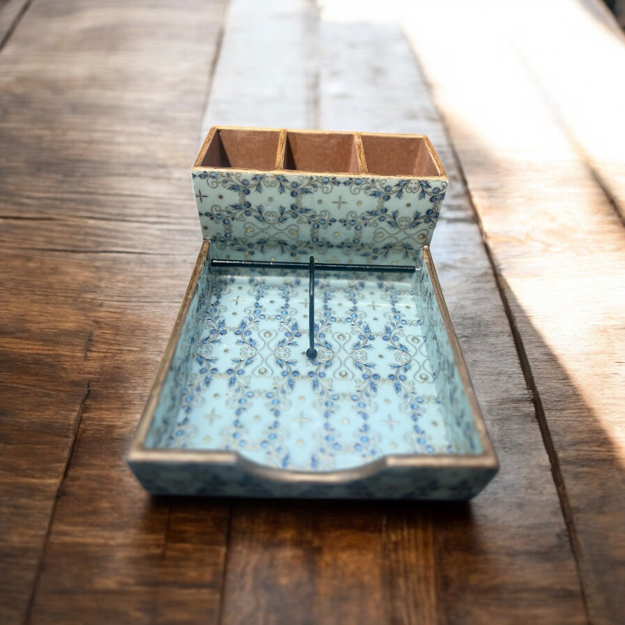 Handcrafted Wooden Cutlery and Napkin Holder