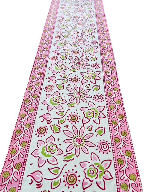 Cotton Block Printing Table Runner