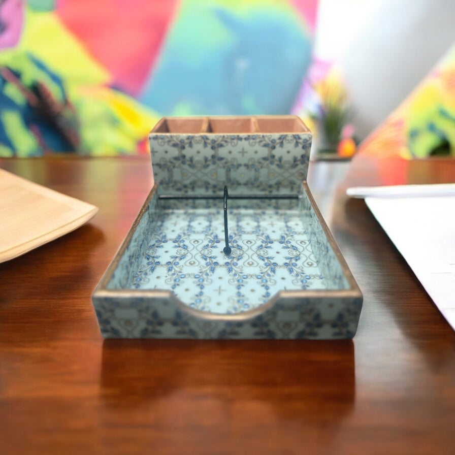 Handcrafted Wooden Cutlery and Napkin Holder
