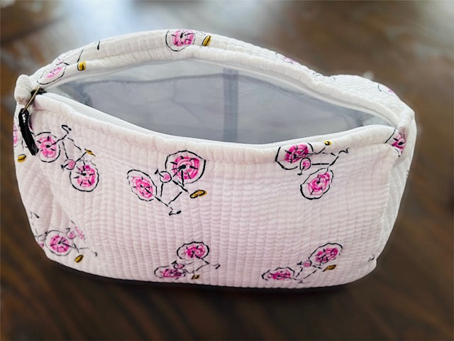 Block printing cotton pouch ( set of 3)