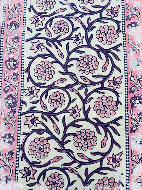 Cotton Block Printing Table Runner