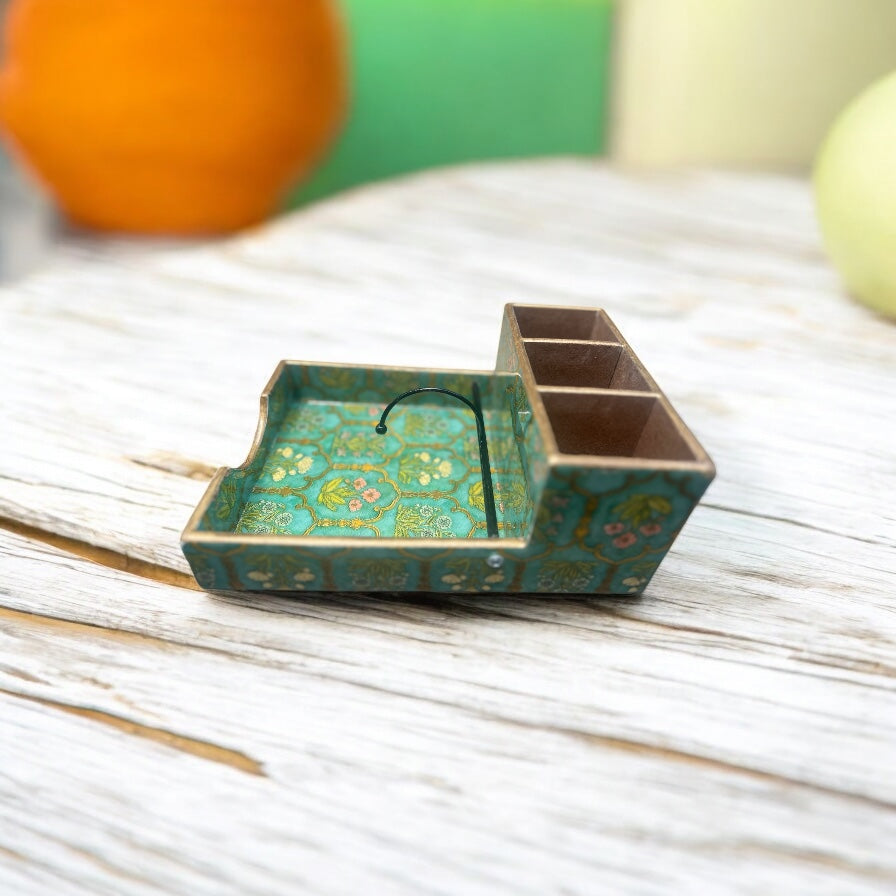 Handcrafted Wooden Cutlery and Napkin Holder